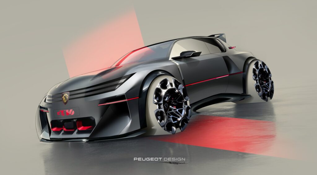 Croquis de presse Peugeot Design, vue avant